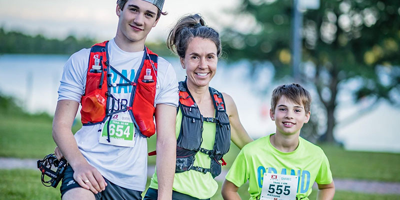 Courir avec un enfant